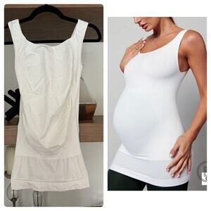 BLANQI Everyday Maternity Belly Support Tanktop in Whit